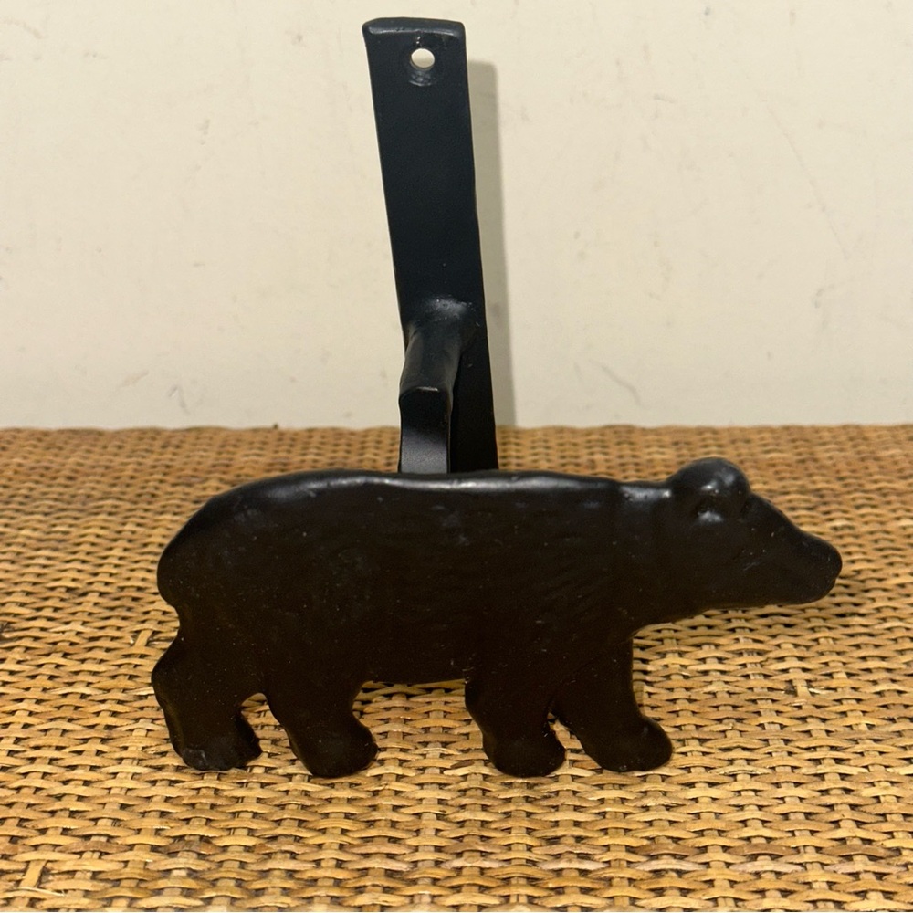 5” Wrought Iron Bear Curtain Tie Backs Replacement Black Home Decor Made in USA